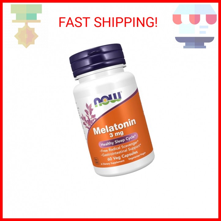 NOW Foods Supplements, Melatonin 3 mg, Free Radical Scavenger*, Healthy Sleep Cy