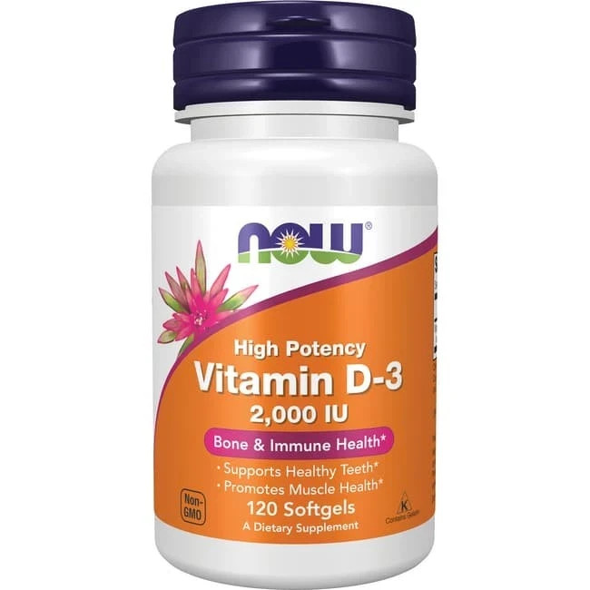 NOW Foods High Potency Vitamin D-3 2,000 Iu (50 mcg) 120 Sgels