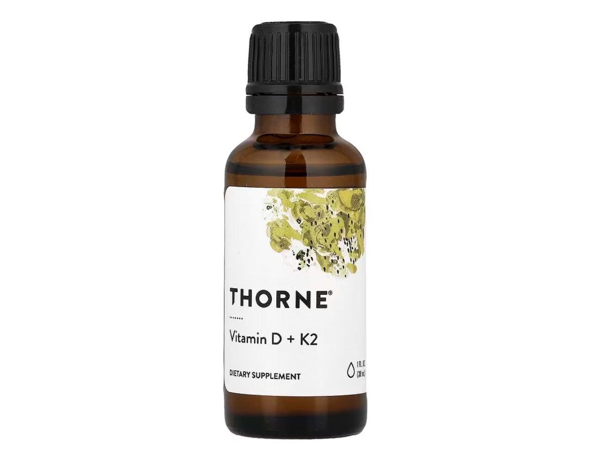 Thorne, Vitamin D + K2, 1 fl oz (30 ml)