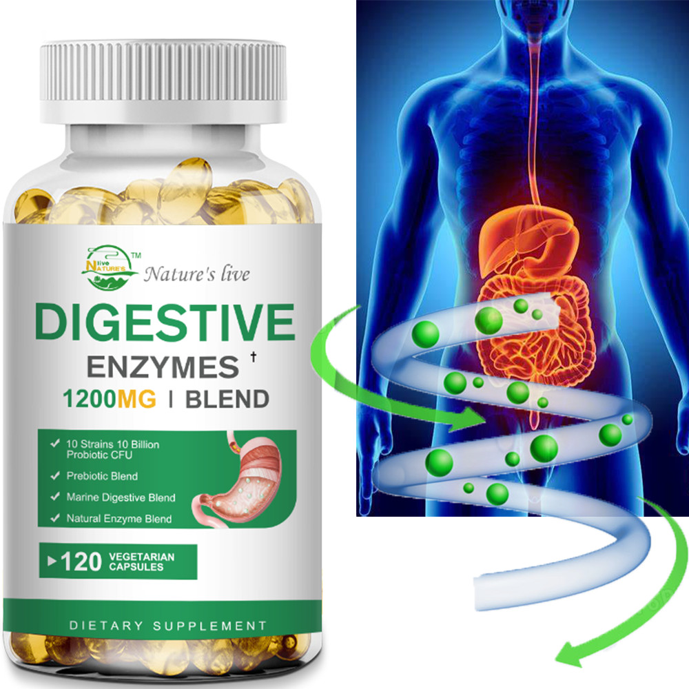 120ct Digestive Enzymes Prebiotic & Probiotics Gas Constipation Bloating Relief