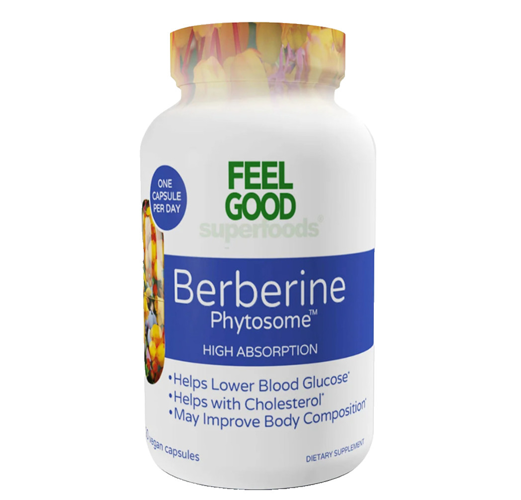 Feel Good Superfoods Berberine Phytosome 550mg 120 Count Exp: 01/28 Vegan Caps