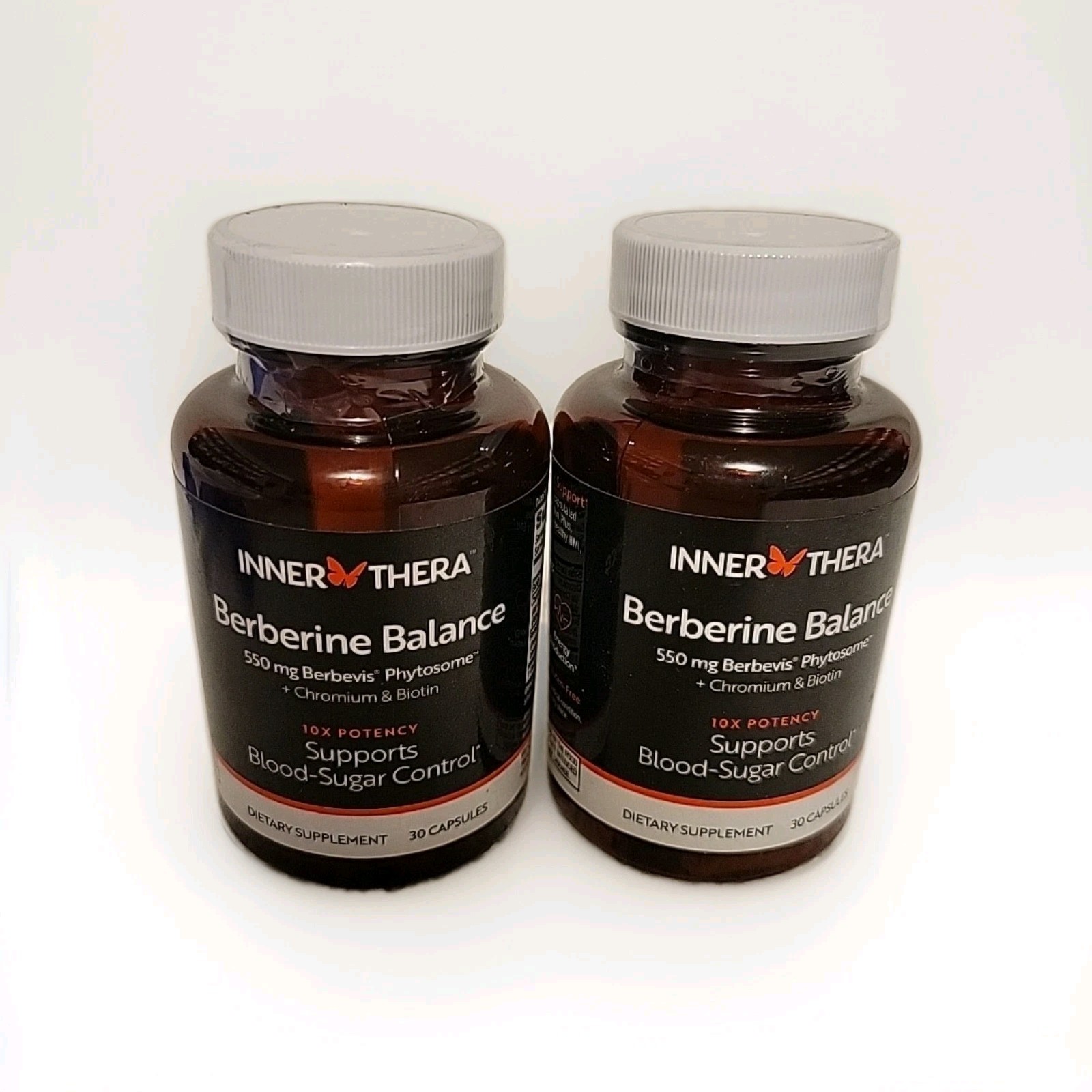 Inner Thera Berberine Balance 30caps each. 2 Pack! Exp2/27 . Free Ship!