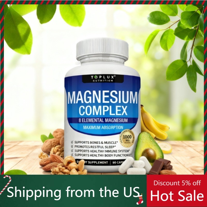 8-Element Magnesium Complex 1000mg – 90 Capsules Dietary Supplement