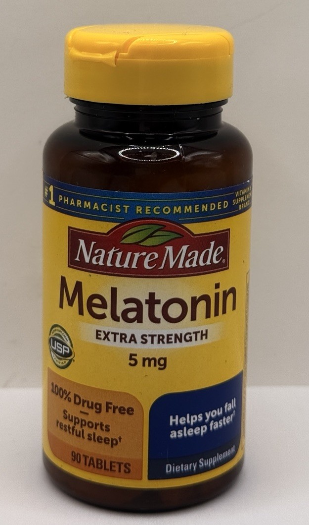 Nature Made Melatonin 5mg 90 Tablets Gluten-Free Exp 04/2027 New Sealed