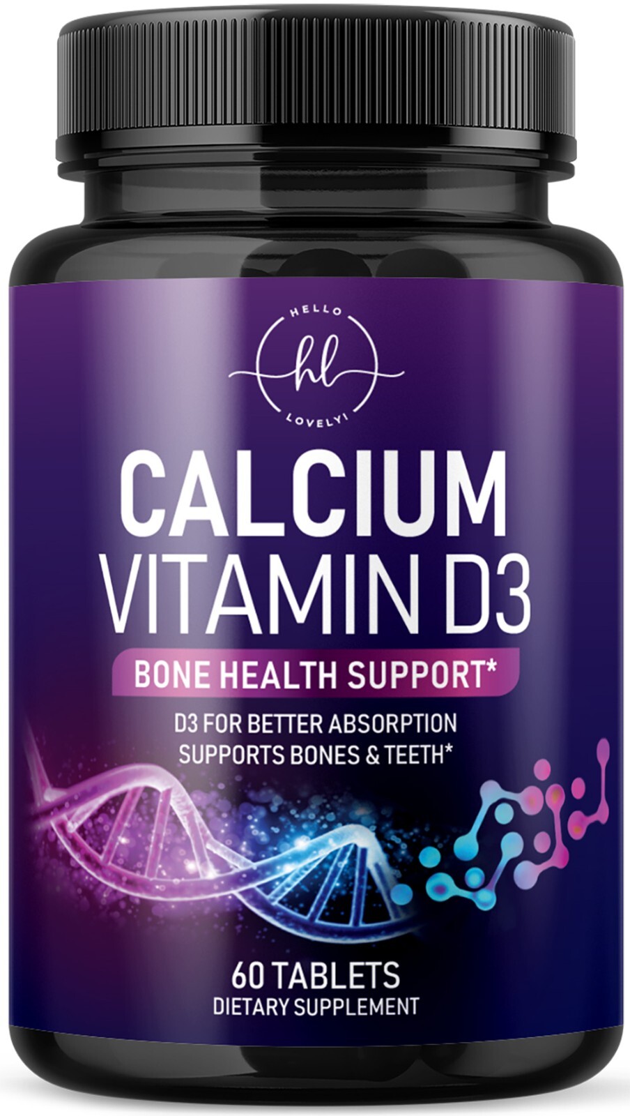 Calcium Supplement 1200 mg Plus Vitamin D3, For Bone Health, Dietary Supplement