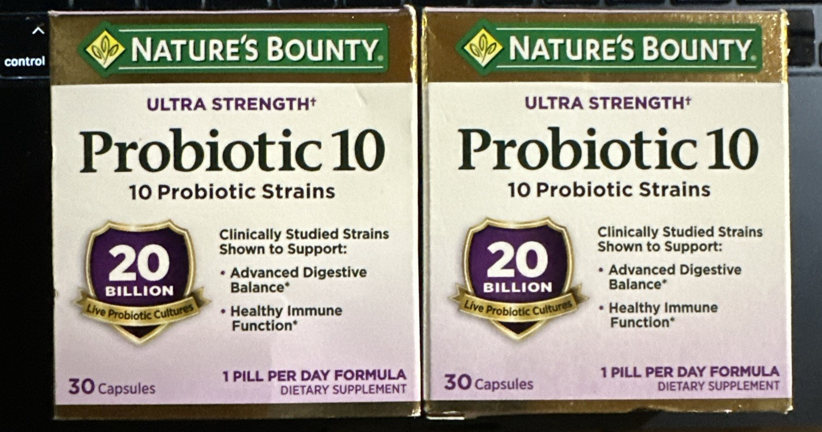 2  Nature’s Bounty Ultra 10 Probiotic Strength 30caps 20 billion Exp 12/2026+
