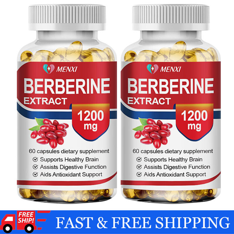 2 Bottles Berberine – High Cholesterol Lowering, Heart Health, Anti-inflammatory