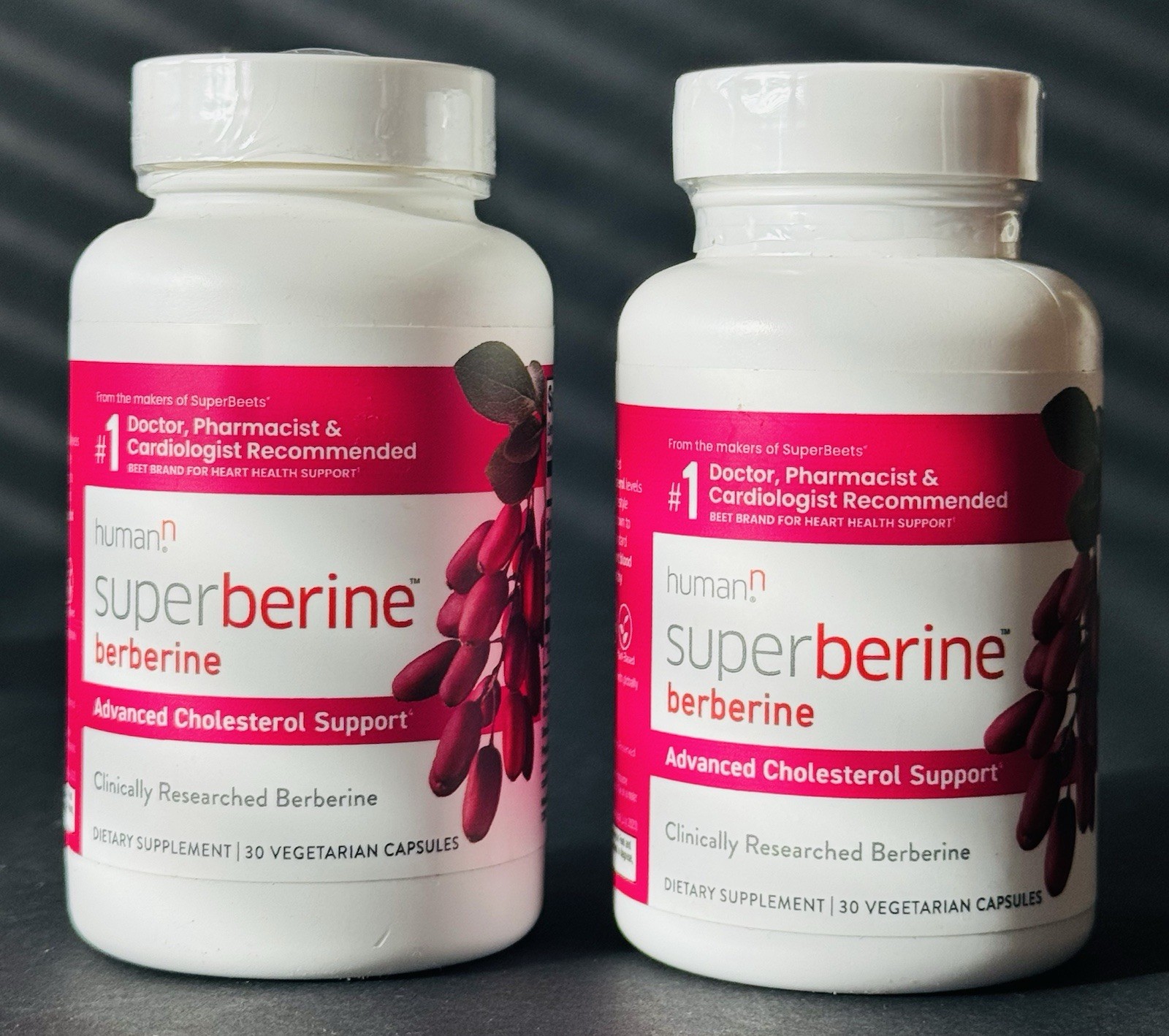 2x HumanN SuperBerine  30 ct ea., Berberine Blood Sugar Support BB: 02/2026