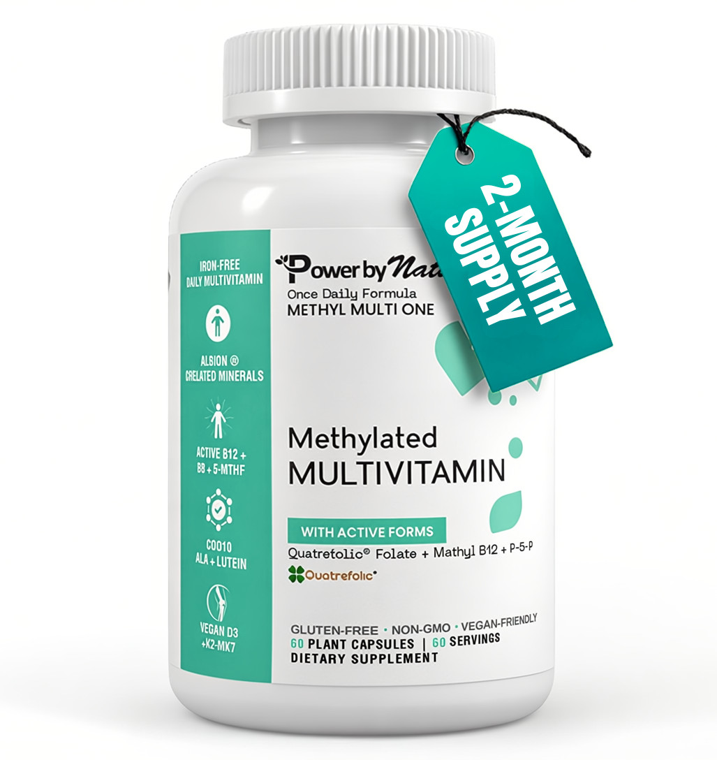 Vegan Methylated Multivitamin for Men and Women with Active Folate & Methyl B12