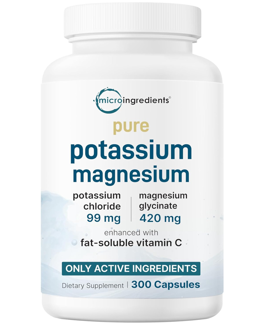 Potassium Magnesium 300 Capsules – Electrolyte Complex with Vitamin C &Glycinate