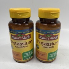 Nature Made Potassium Gluconate 550 mg 100 Tablets (Pack of 2) Exp 05/2028