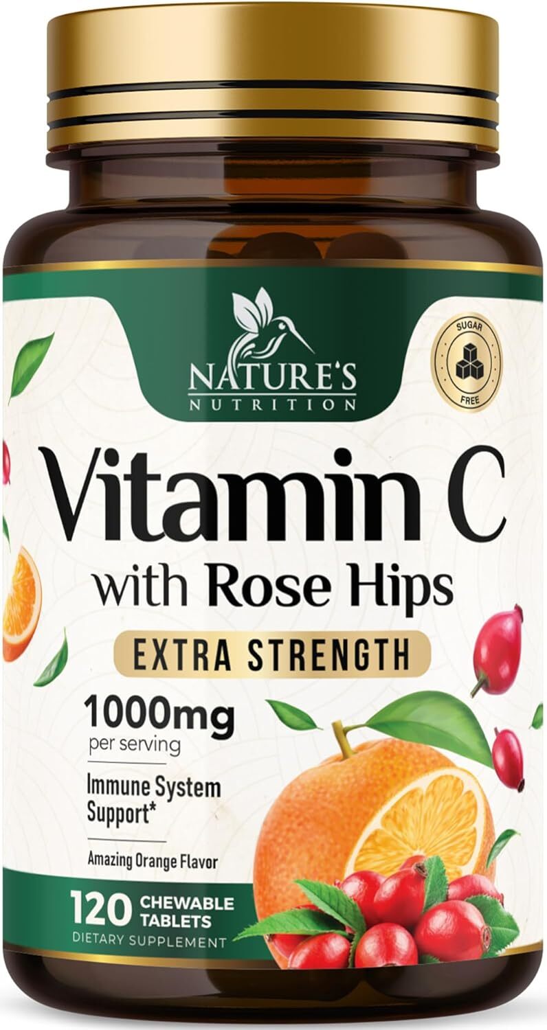 Chewable Vitamin C 1000mg – Extra Strength Antioxidants Powerful Immune Support