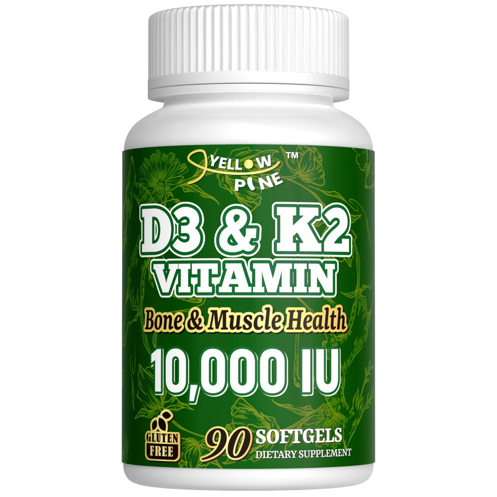 Vitamin D3 & K2 / High Strength / Vitamin D3 10000IU – Vit K2 MK7 200mcg