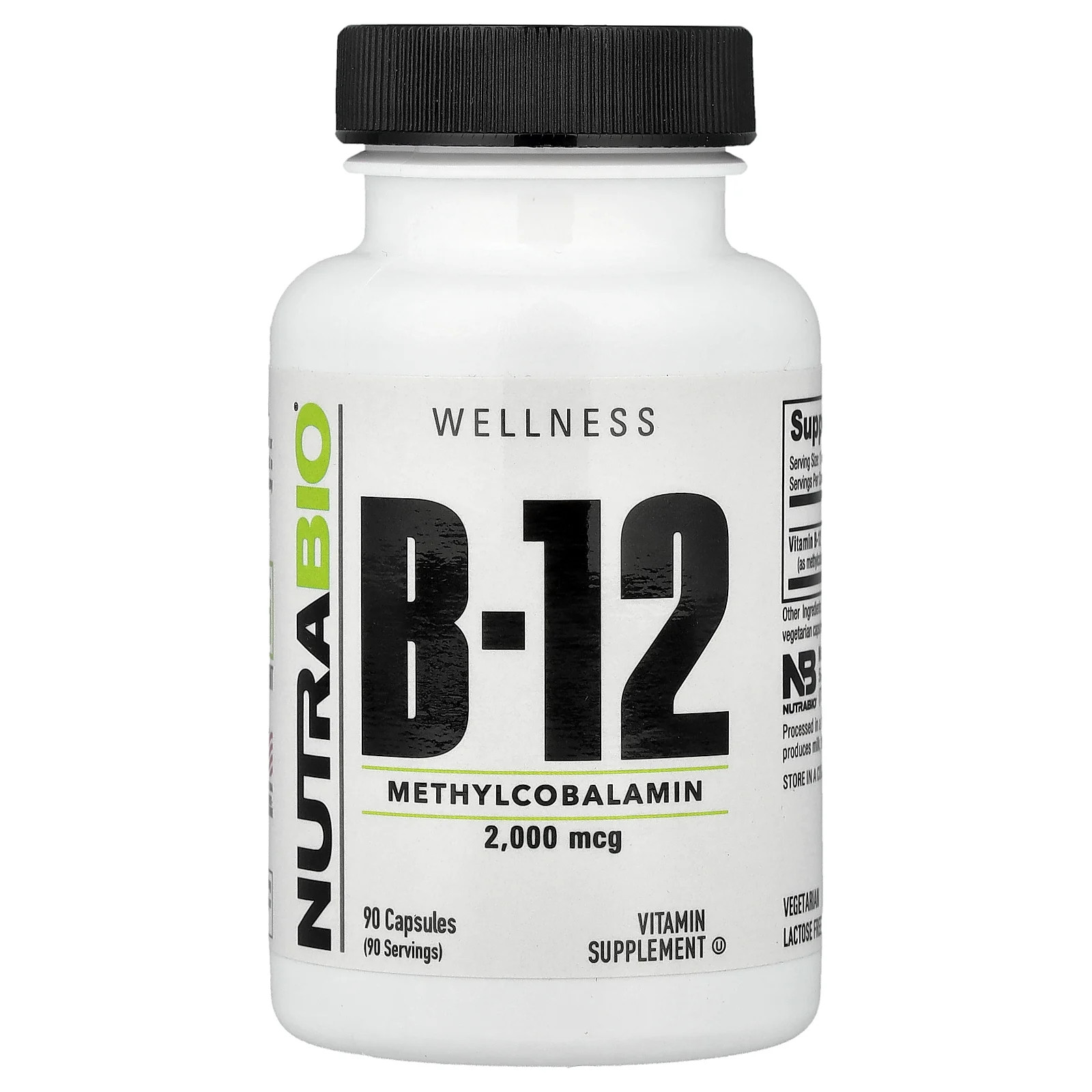 Vitamin B-12, 2,000 mcg, 90 Capsules