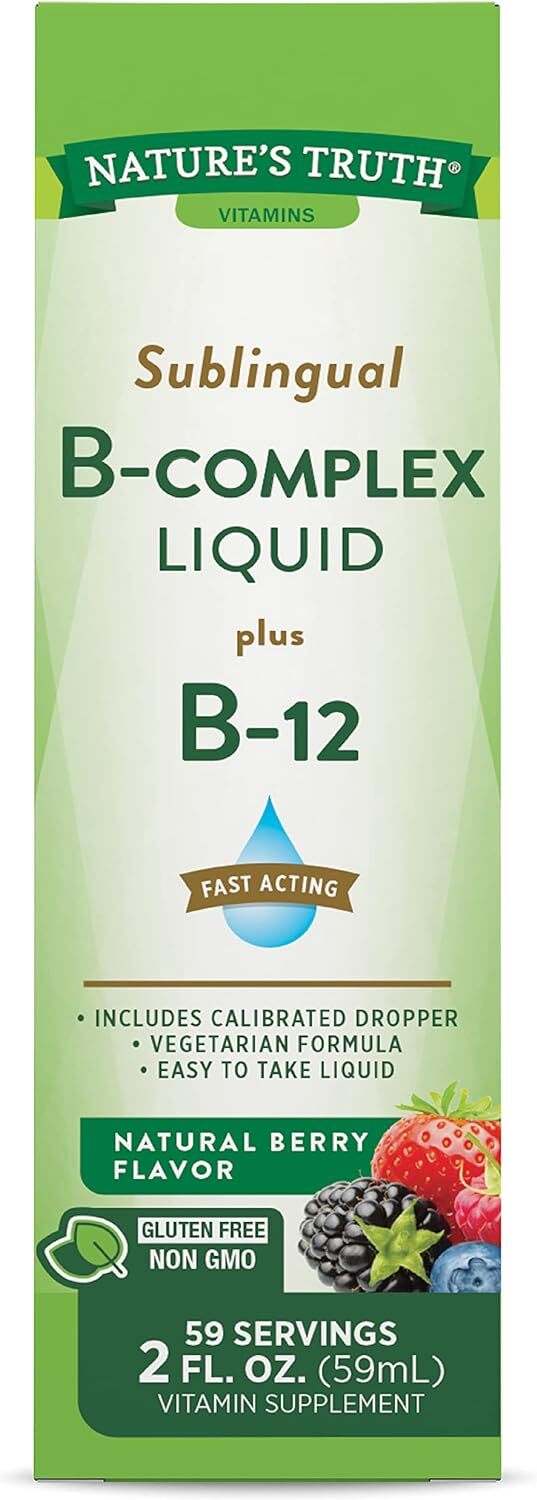 NT Vitamin B COMPLEX plus B-12 Sublingual Liquid 2oz —