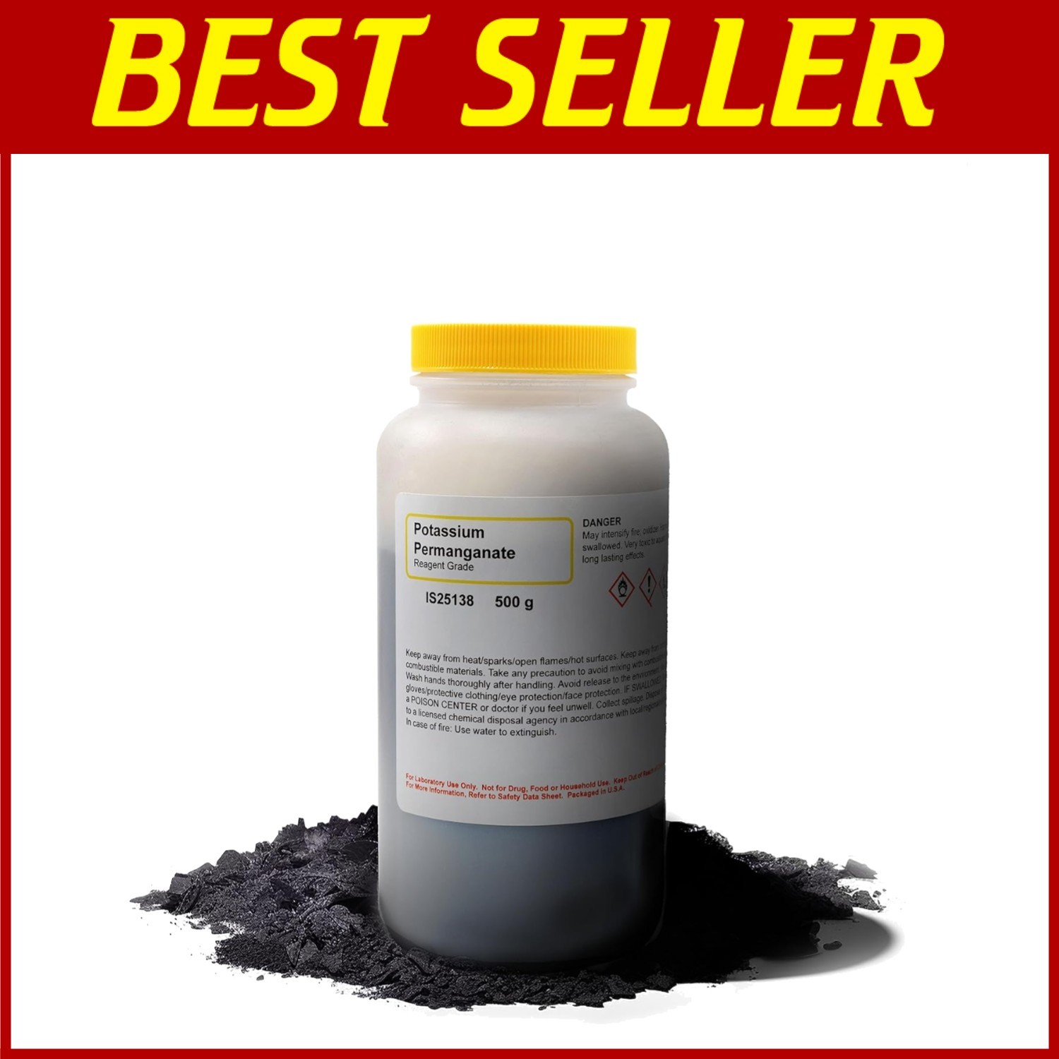 500g Reagent-Grade Potassium Permanganate – Essential Chemical for Synthesis