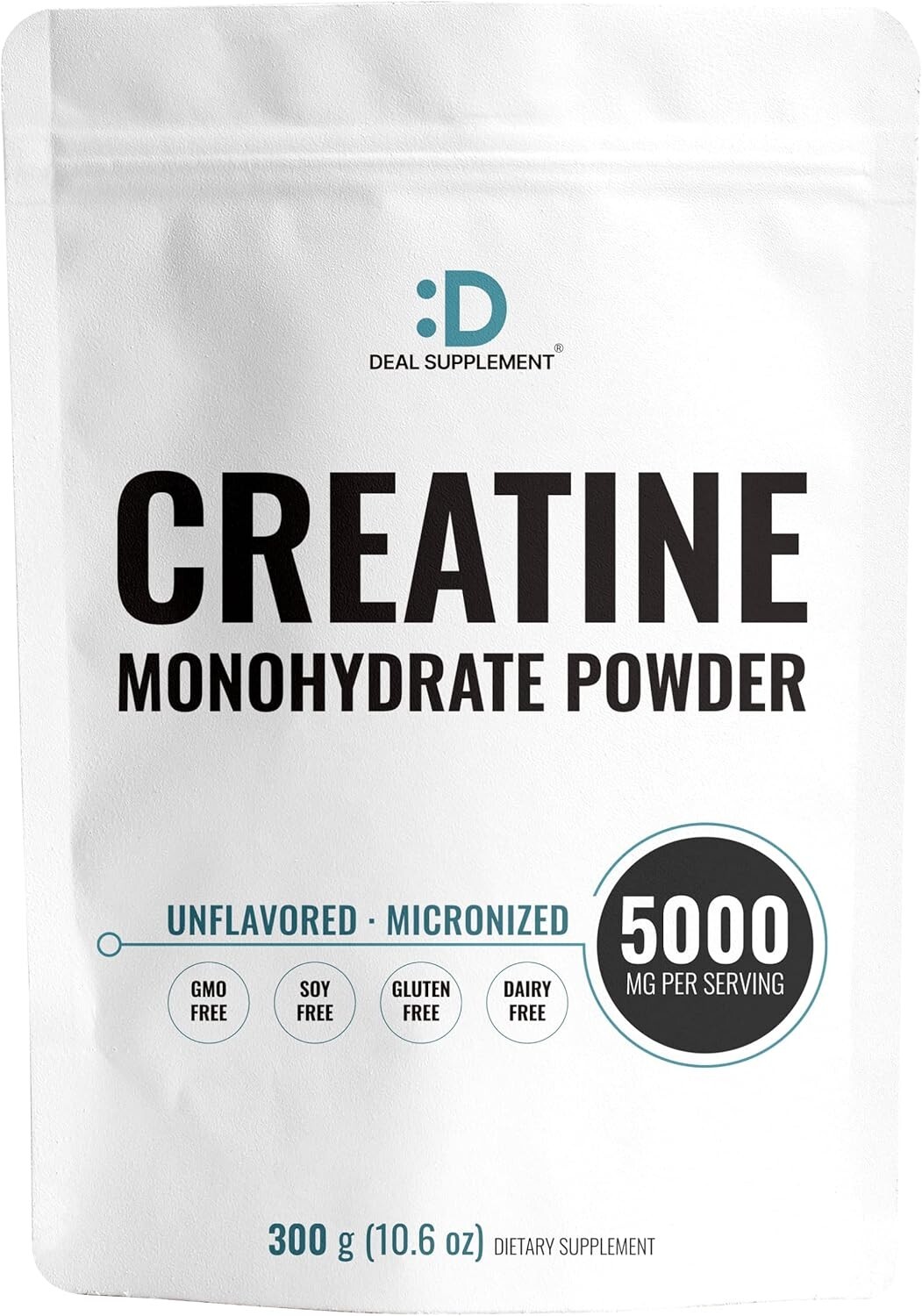 Creatine Monohydrate Powder 60 Servings – 5000mg(5g) Per Serving | Unflavored