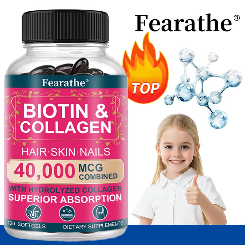 Biotin & Collagen – Hair,Skin & Nails Health – 120 Capsules x 3 Bottle