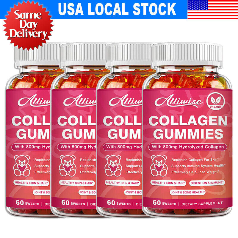 500mg Collagen Vitamin Gummies-Hair,Skin,Nails,Premium Collagen Supplement 60PC