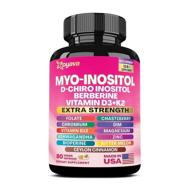 Myo Inositol & D-Chiro Inositol Supplement for Women, 120 Capsules