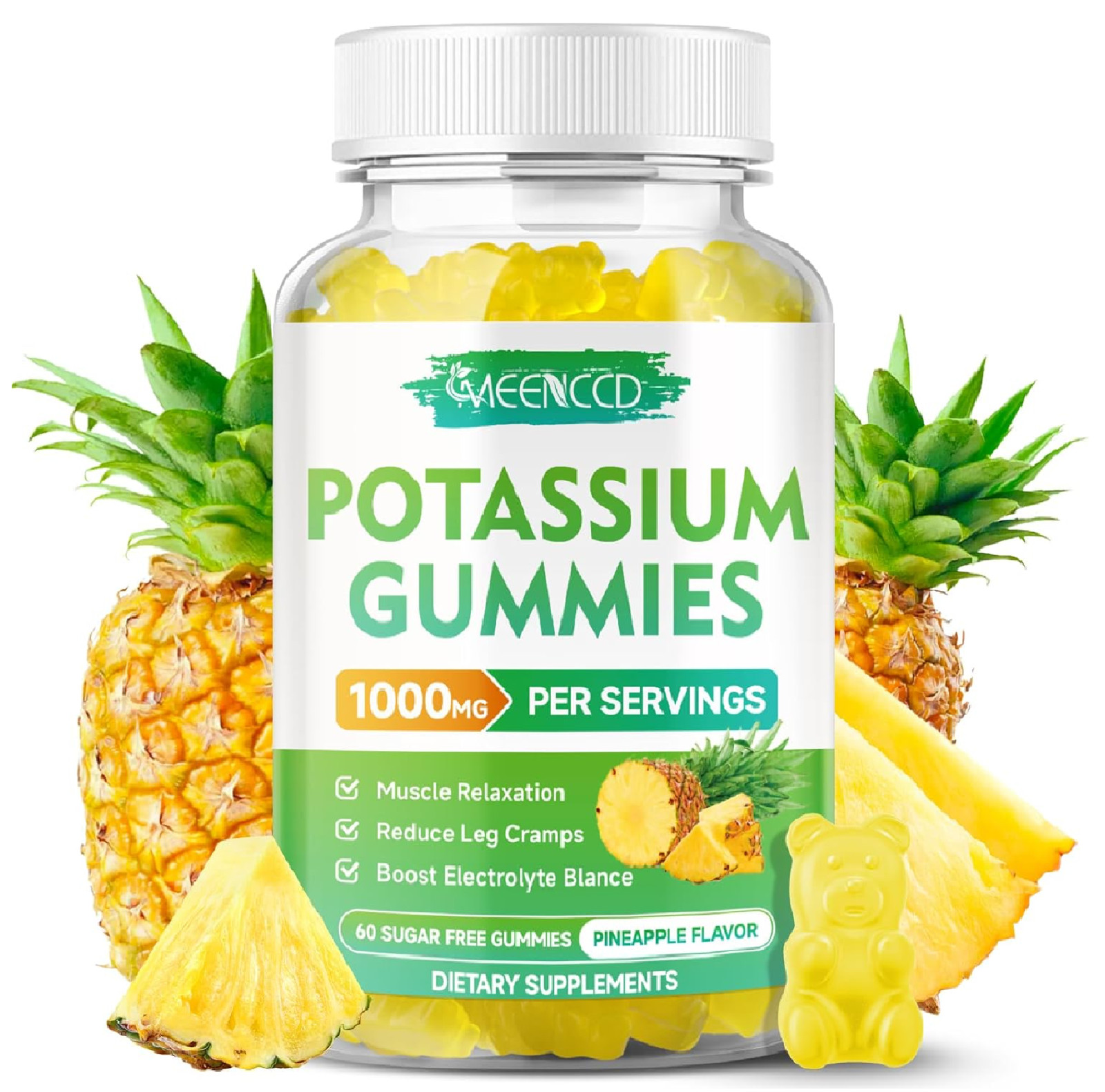 Potassium Citrate Gummies 1000mg, High Potency Potassium Supplement Gummies for