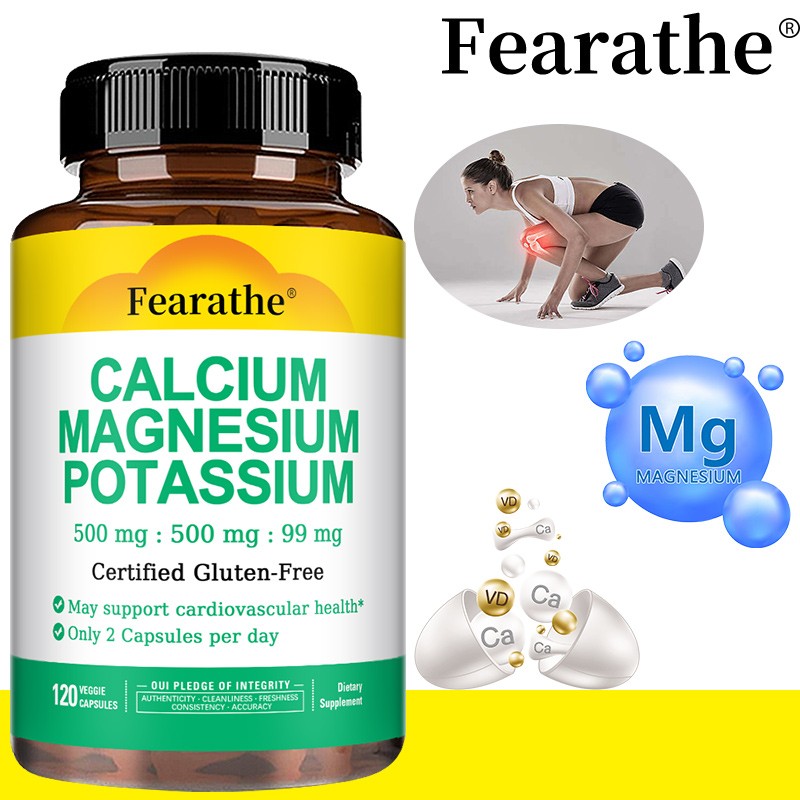 Calcium+Magnesium+Potassium,Cardiovascular & Immune Support,120 Caps x 3 Bottle