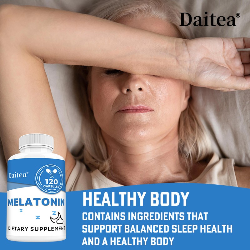 Melatonin 5mg 120 Capsules Non Gmo Gluten Free Balances The Body’S Sleep Health