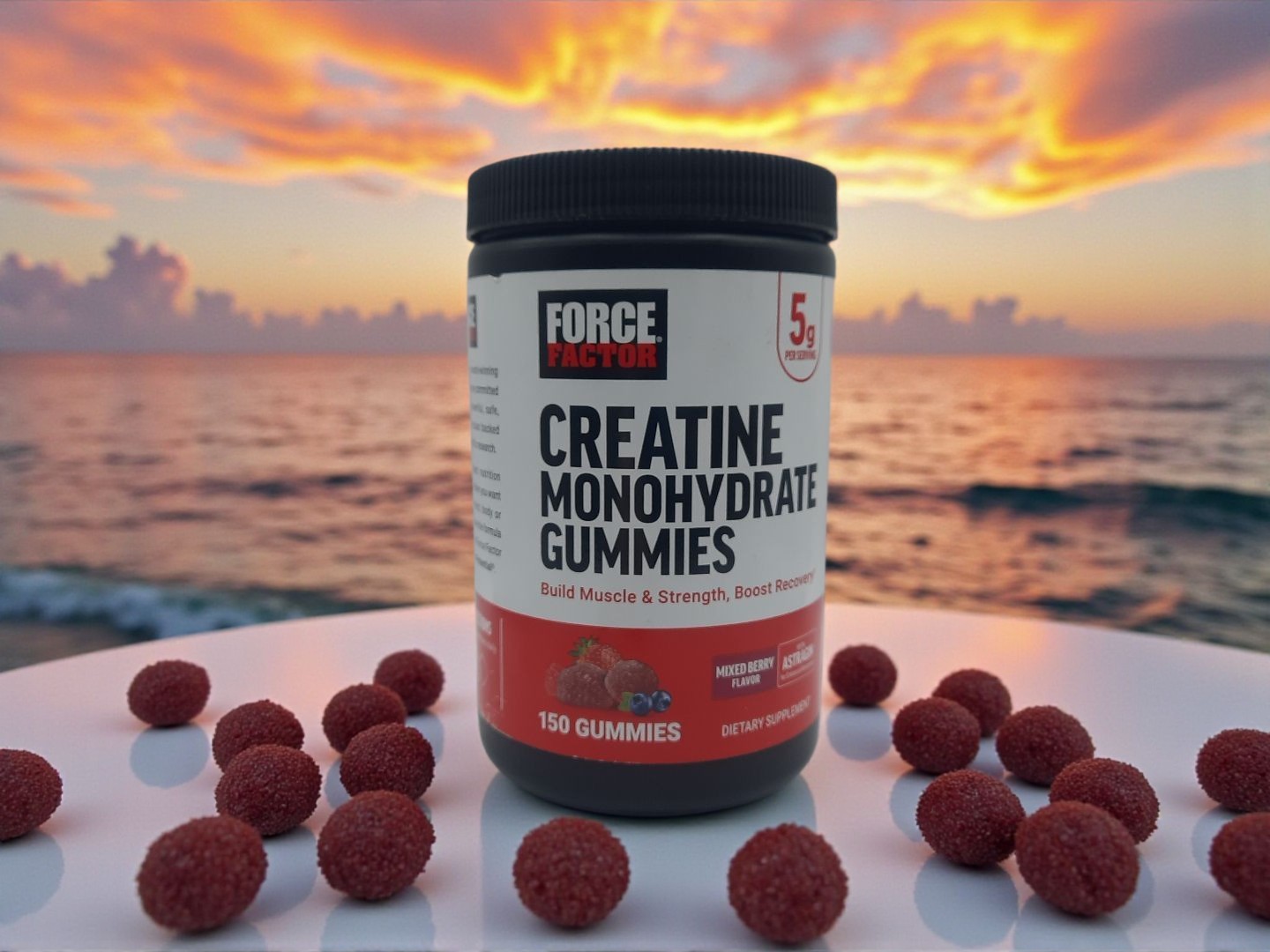 Force Factor Creatine Monohydrate Gummies 150ct 5g Dose EXP 04/27