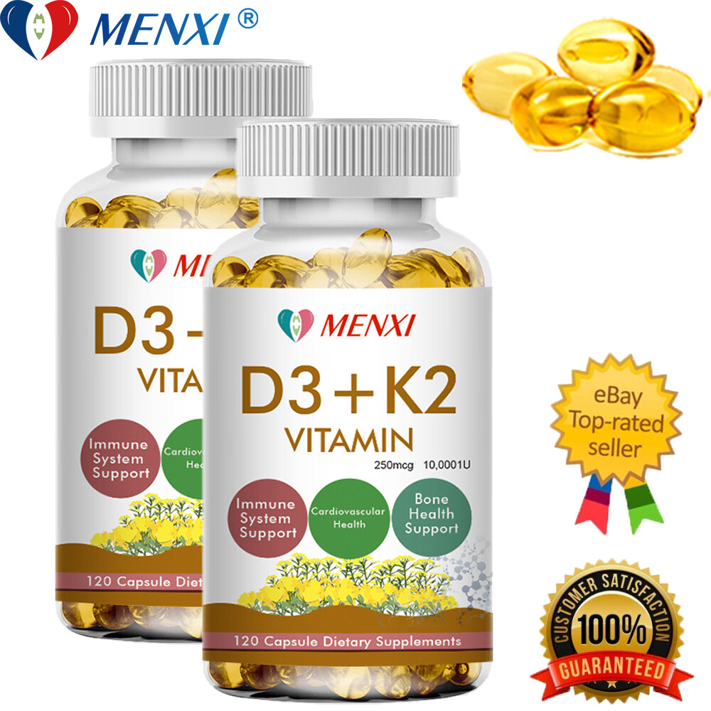 2 Pack – Vitamatic Vitamin D3 K2 Gummies – 120 Count – Supports Healthy Bone