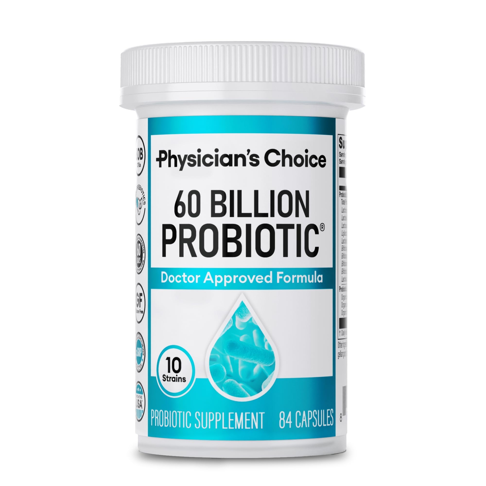 Physician’s CHOICE Probiotics 60 Billion CFU – 10 Strains + Organic Prebiotic…
