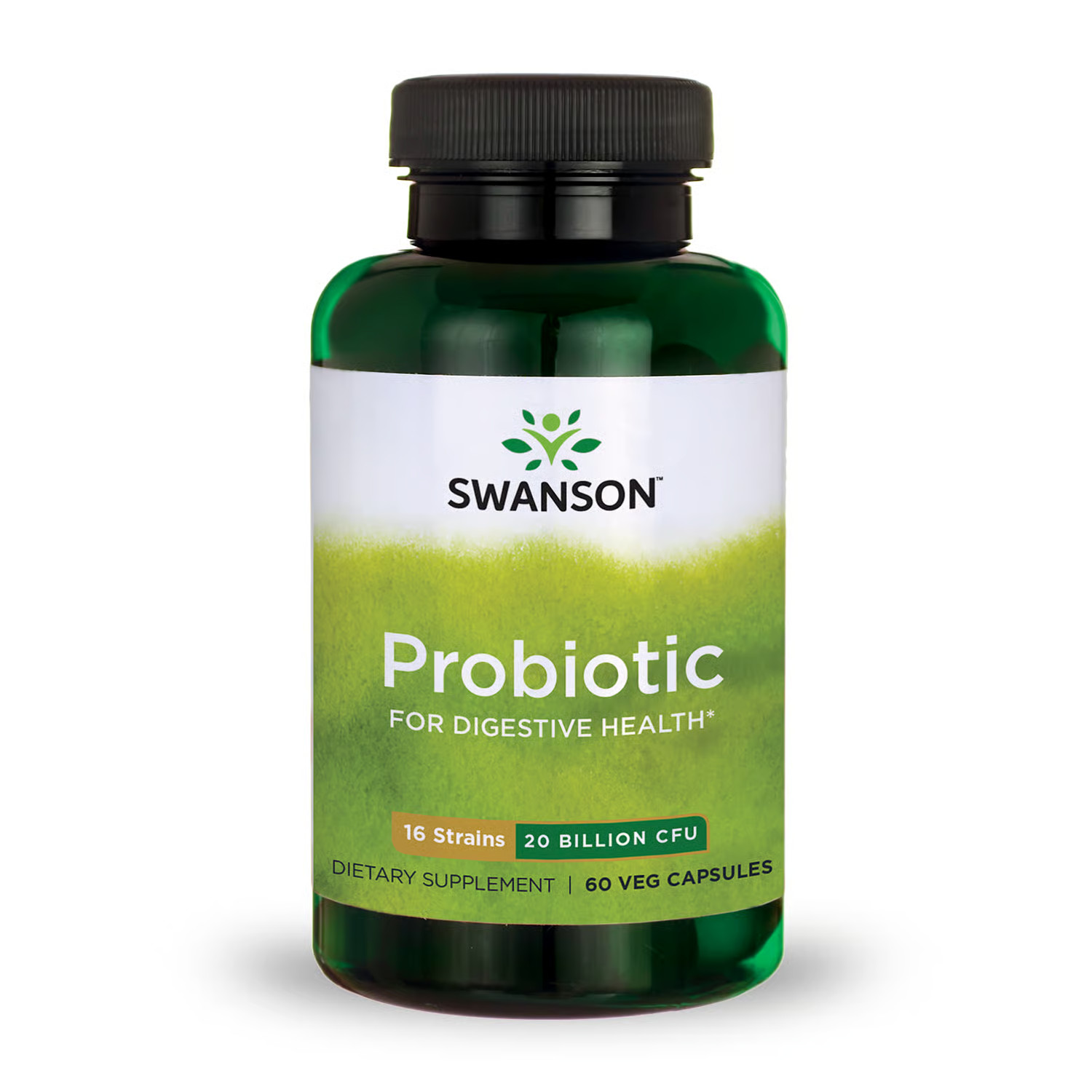 Swanson Probiotic for Digestive Health Veggie Capsules, 20 Billion Cfu, 60 Count