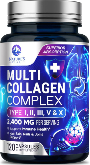 Multi Collagen Complex – Type I, II, III, V, X, Grass Fed, Non-GM