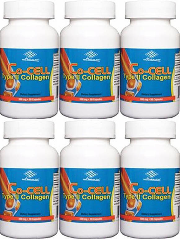 6 bottles Co-Cell Type II Collagen, Chondroitin Sulfate 90 Capsules/bottle