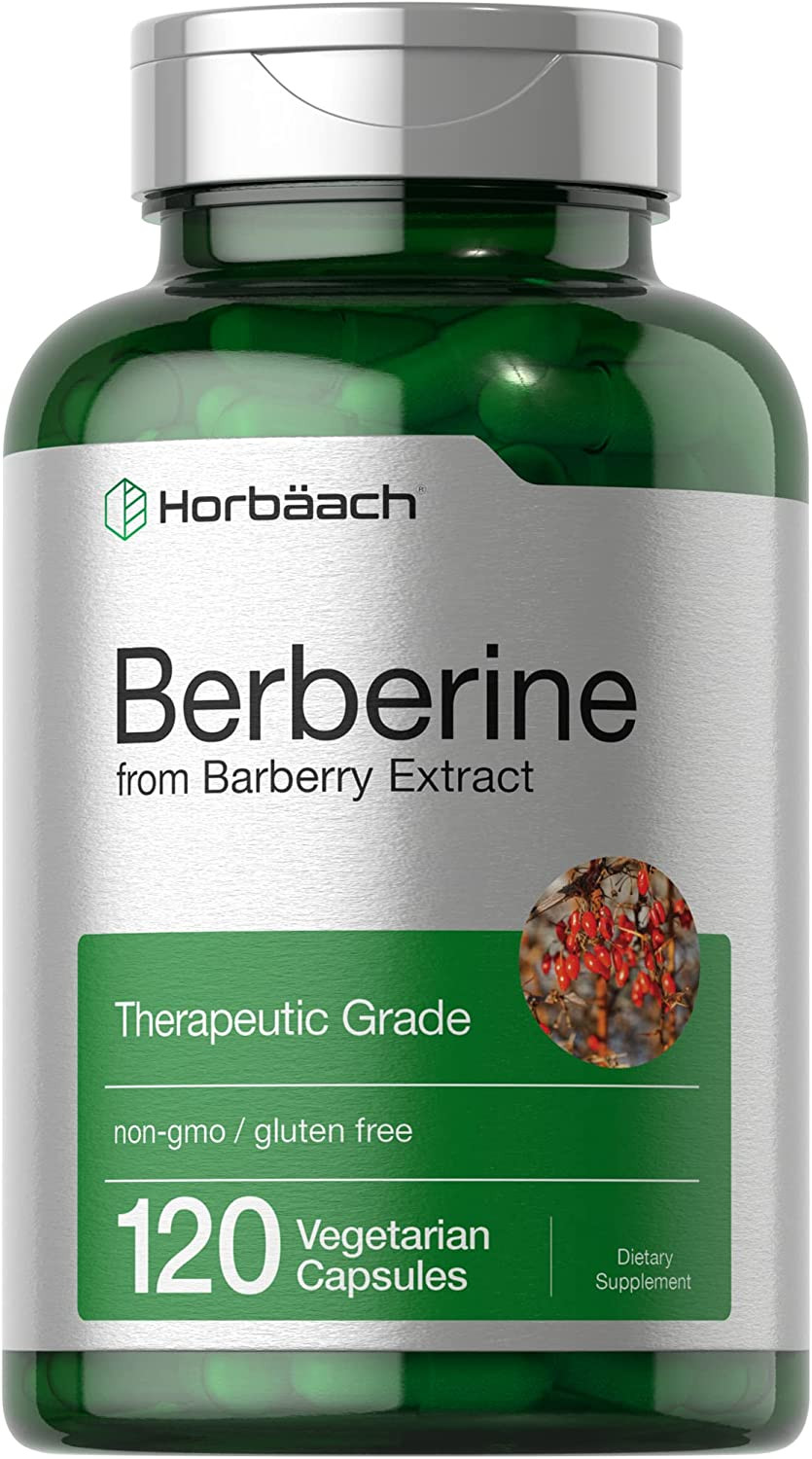 Berberine 500mg | 120 Capsules | HCl from Barberry | Vegan Non-GMO Gluten Free