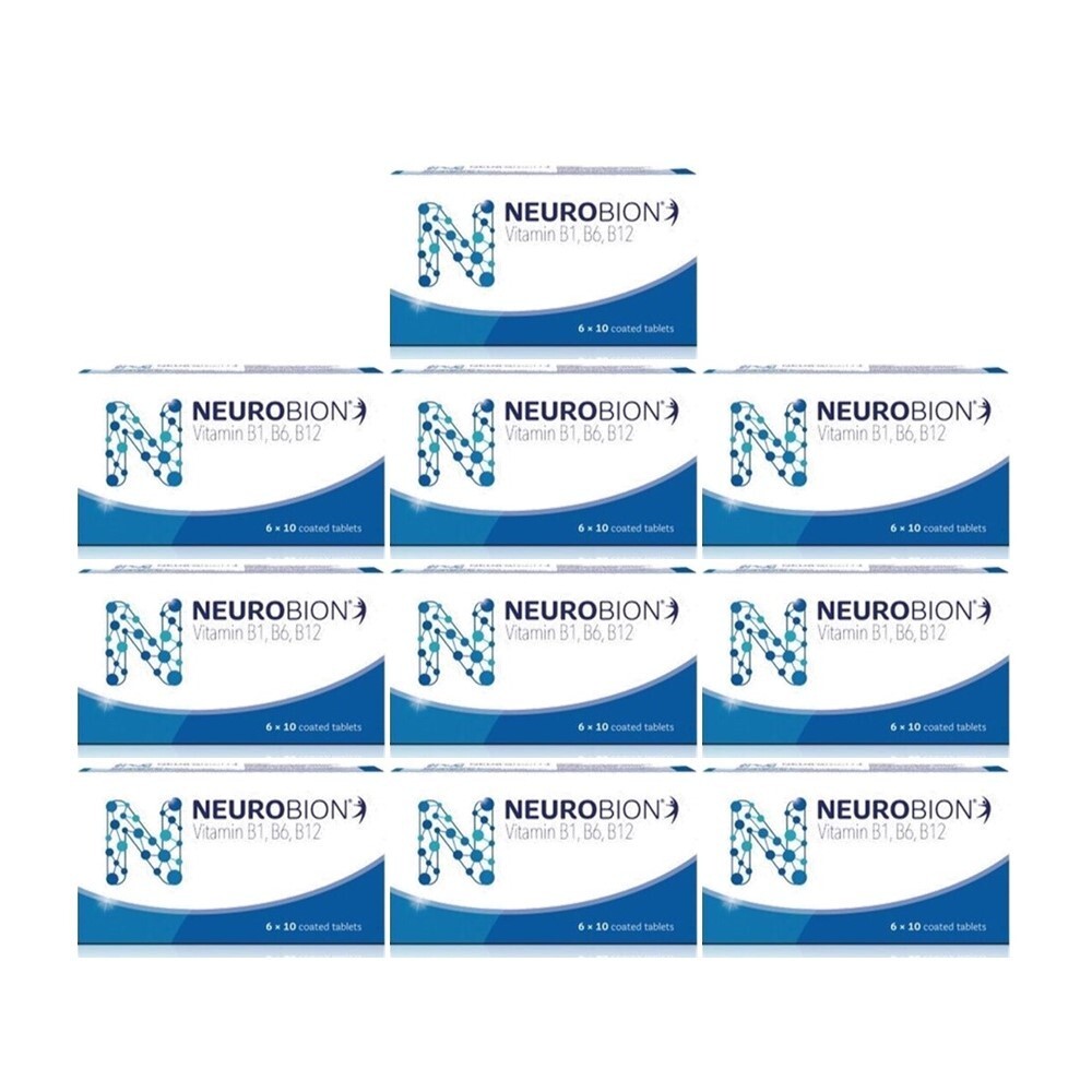 10 Box x 60’s Neurobion Vitamin B1, B6, B12 for Nerve Relief Numbness & Tingling