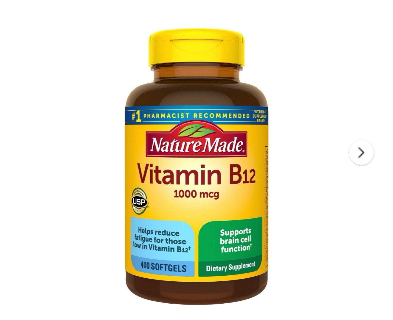 Nature Made Vitamin B12 1000mcg Softgels, 400 ct.