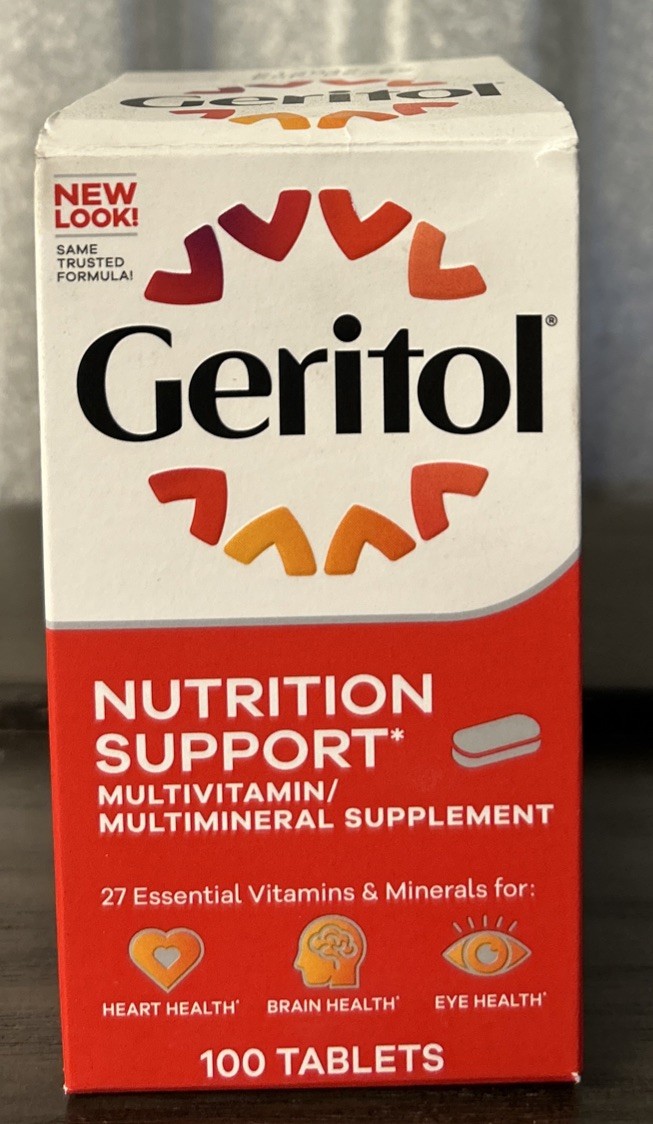Geritol Vitamins Multivitamin & Mineral Supplement 100 Tablets Exp 8/2028