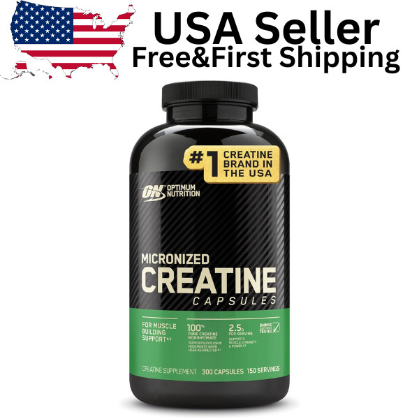 Optimum Nutrition Creatine Monohydrate Capsules – 2500mg, 300 Count, Keto Friend