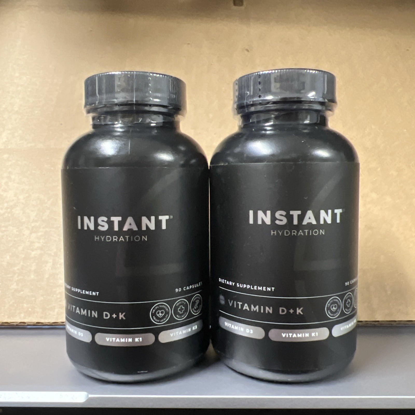 2x Instant Hydration Vitamin D+K Dietary Supplement 90 Capsules – EXP 05/2027