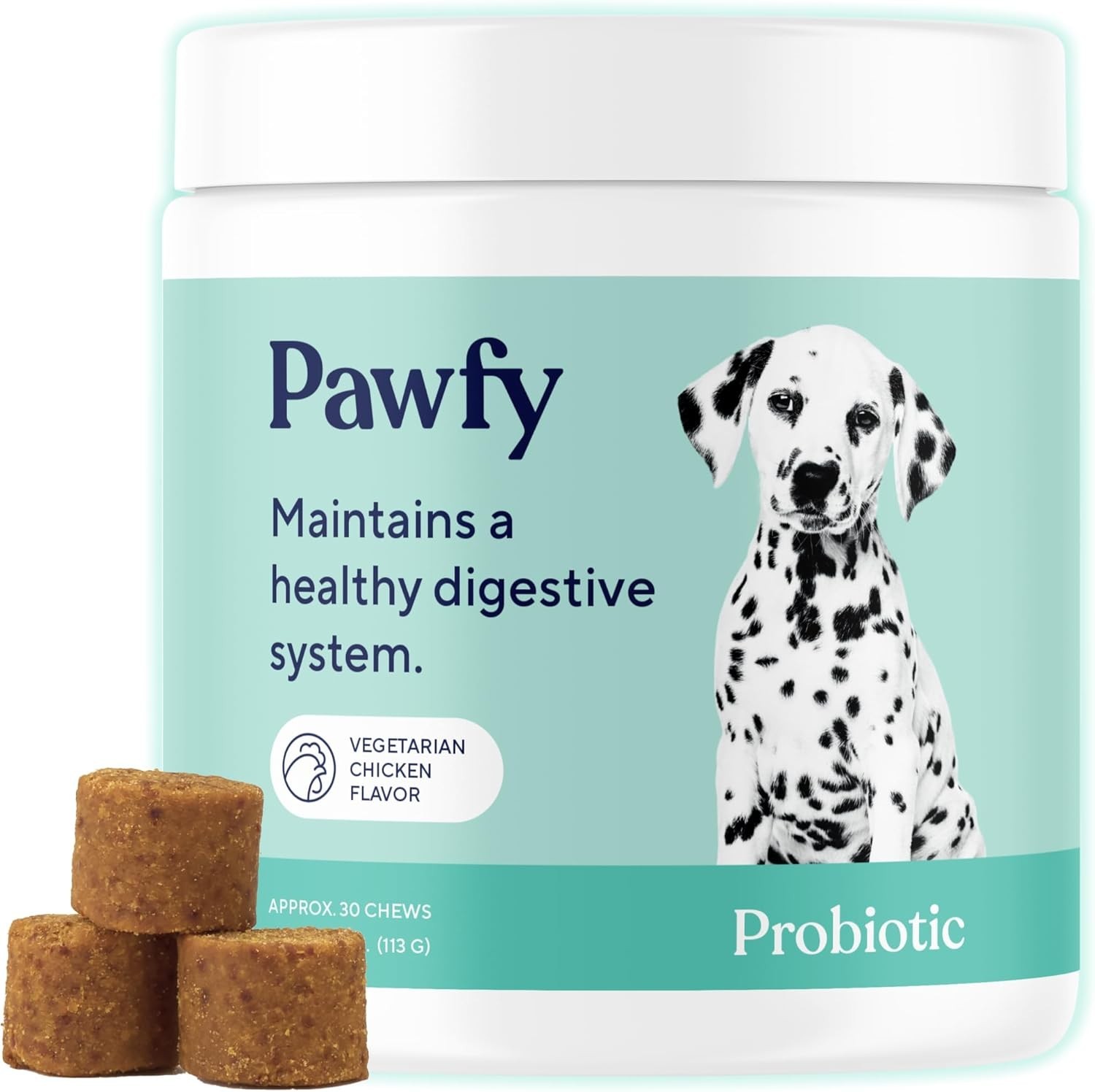 Pawfy Probiotics for Dogs | Supports Digestive Health, Gut Health – 30 Chews