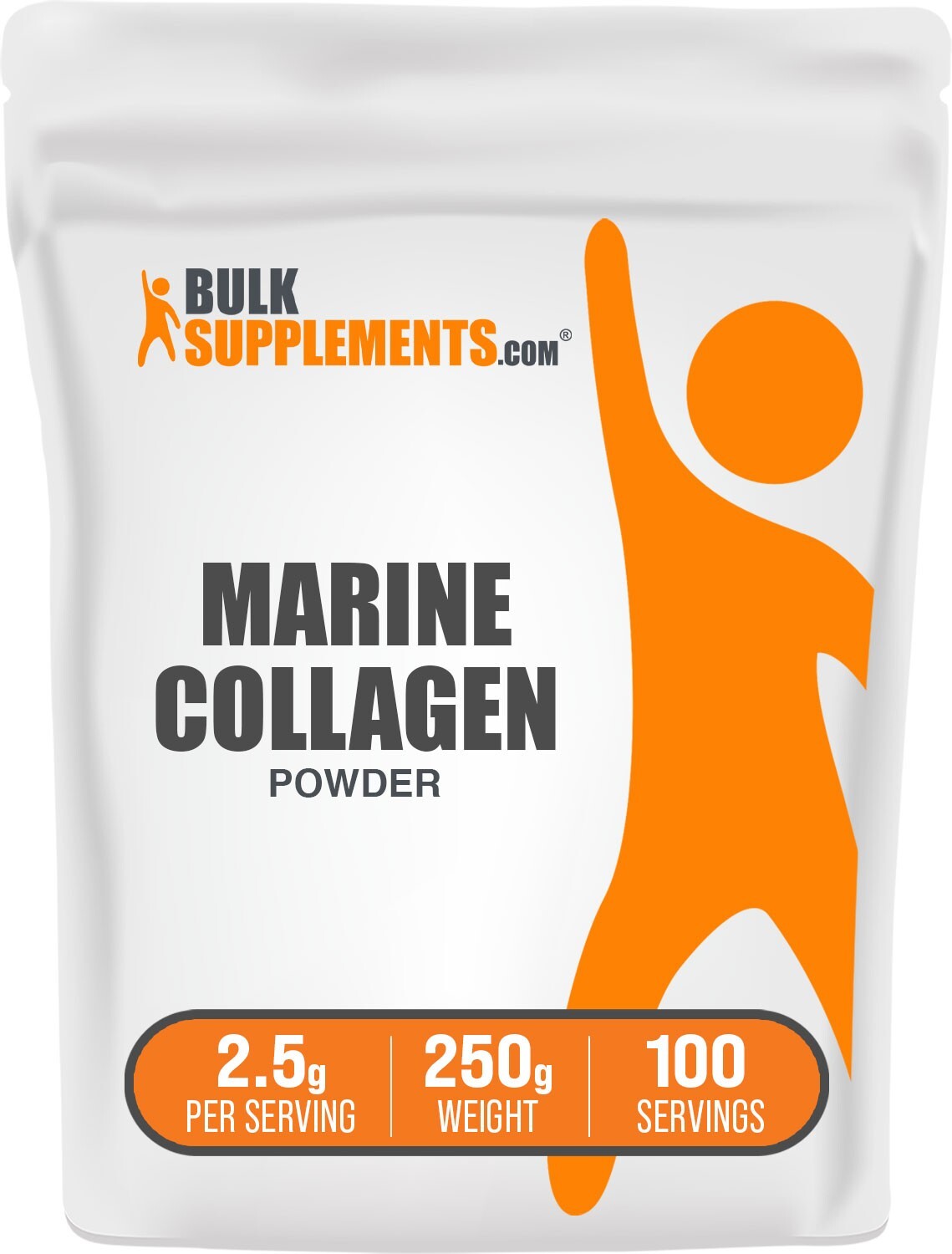 BulkSupplements Hydrolyzed Collagen (Fish) Powder 250g – 2.5g Per Serving