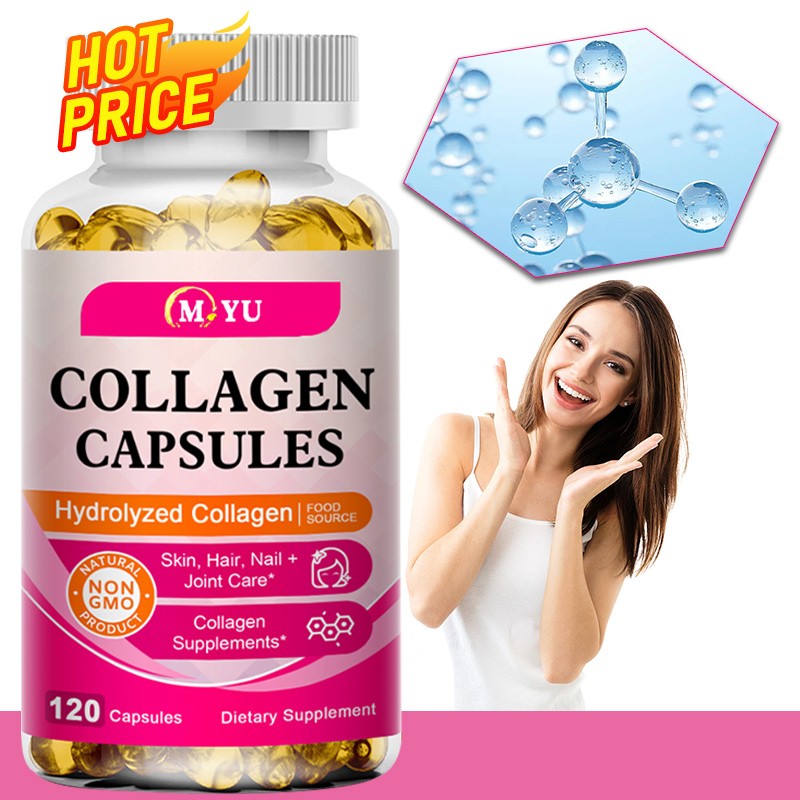 Collagen Supplement Enhance Skin Elasticity Nourish Hair Bone Health 120Capsules