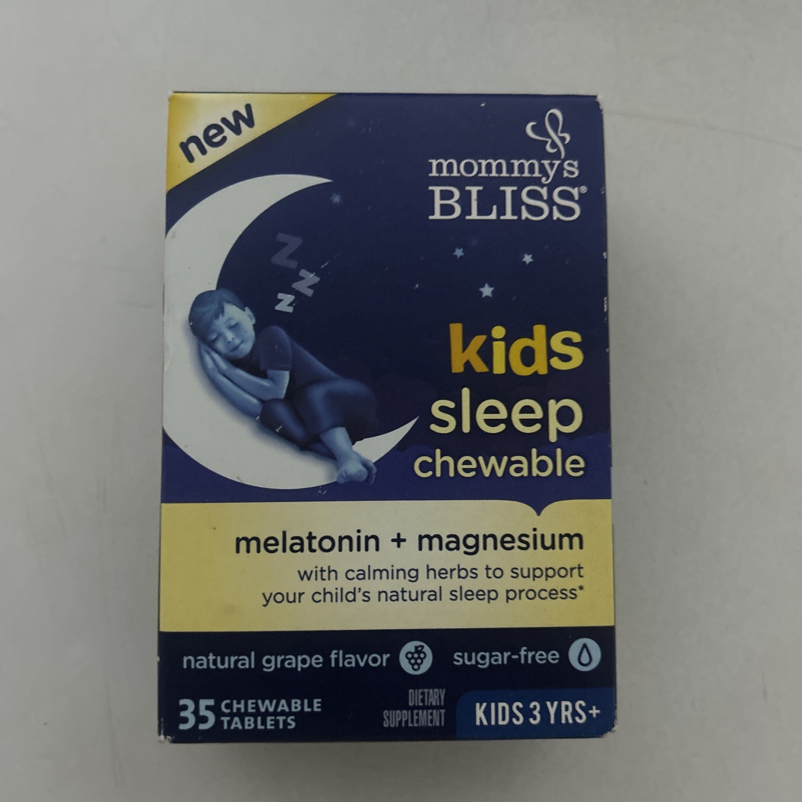 Kids Sleep Chewable Melatonin Sugar-free Grape 35 ct Exp Sept 2026