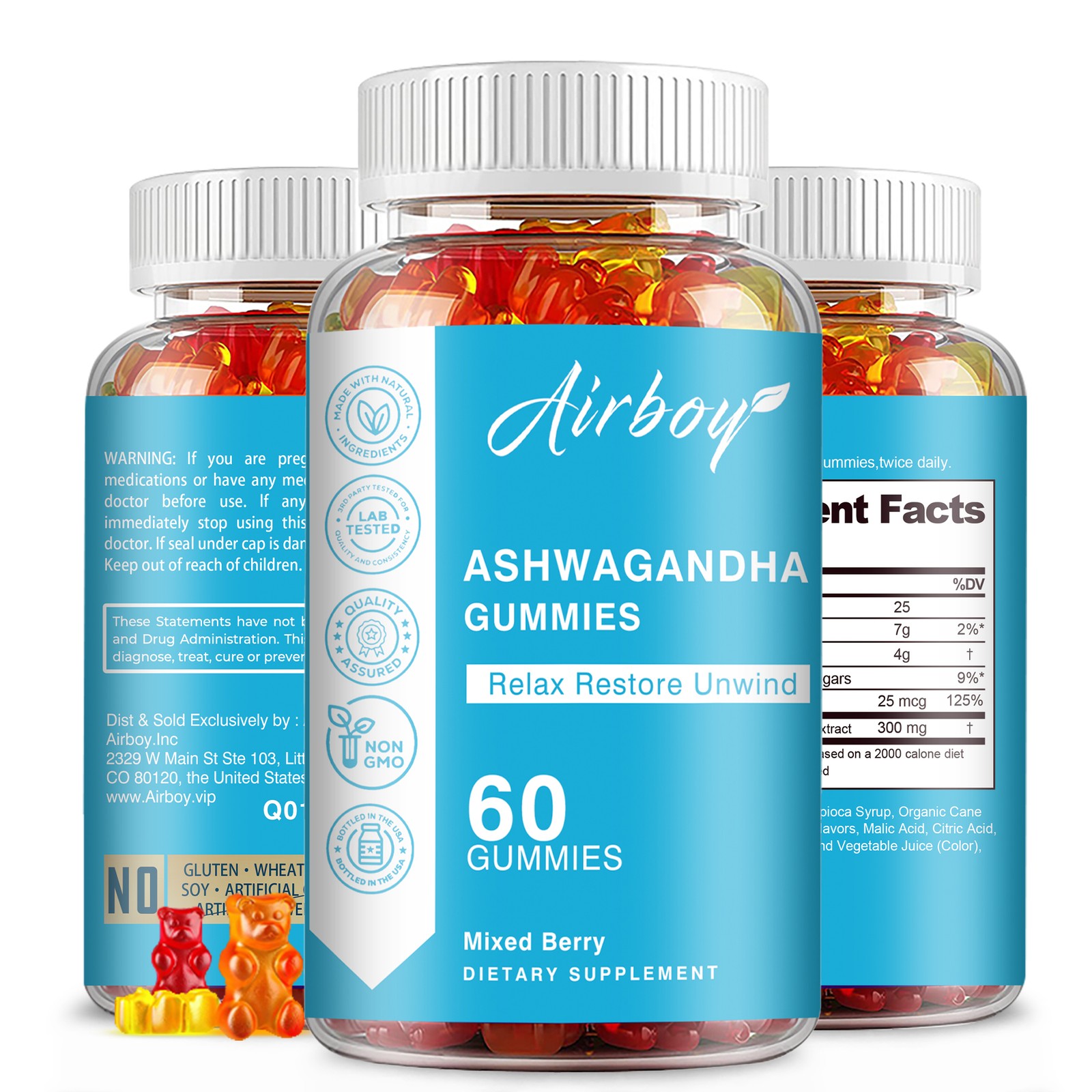 Ashwagandha Gummies – Stress Anxiety Relief, Men’s Health, Energy & Endurance