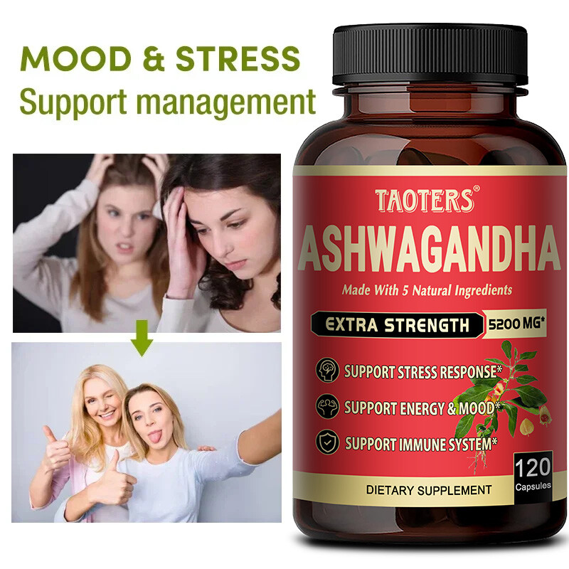 Ashwagandha 5200mg – 120 capsules reliev high-intensity stress fatigue anxiety