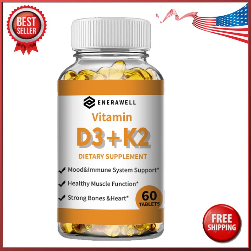 Vitamin K2 D3 & 10000mcg K2 and 20000 IU D3 Supplement for Heart & Bone Health