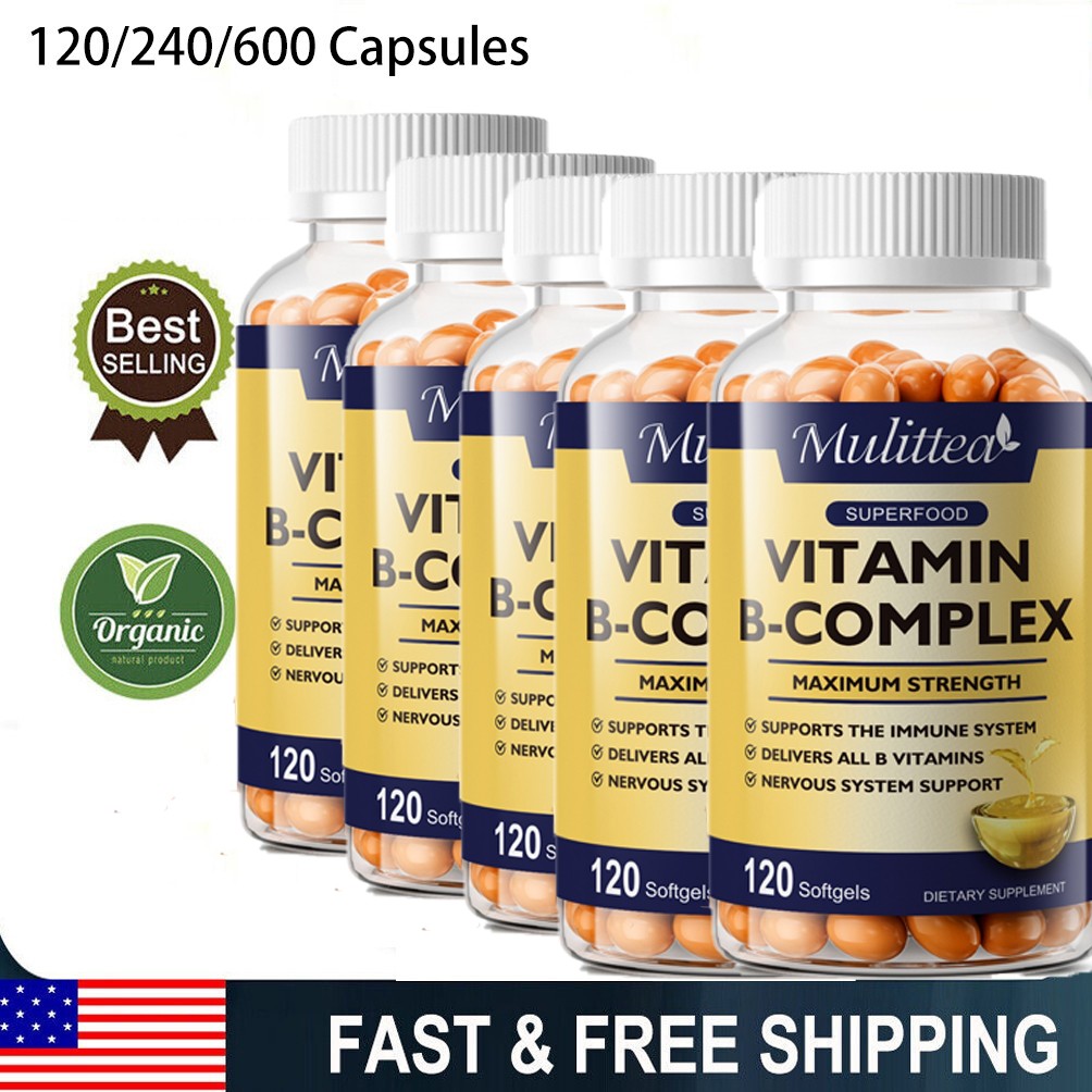 1/2/5X Vitamin B Complex Supplement – Super B Vitamin, Immune Boost, Energy