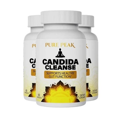 3-Pack Pure Peak Candida Cleanse – Boost Gut & Colon Health – 180 Capsules
