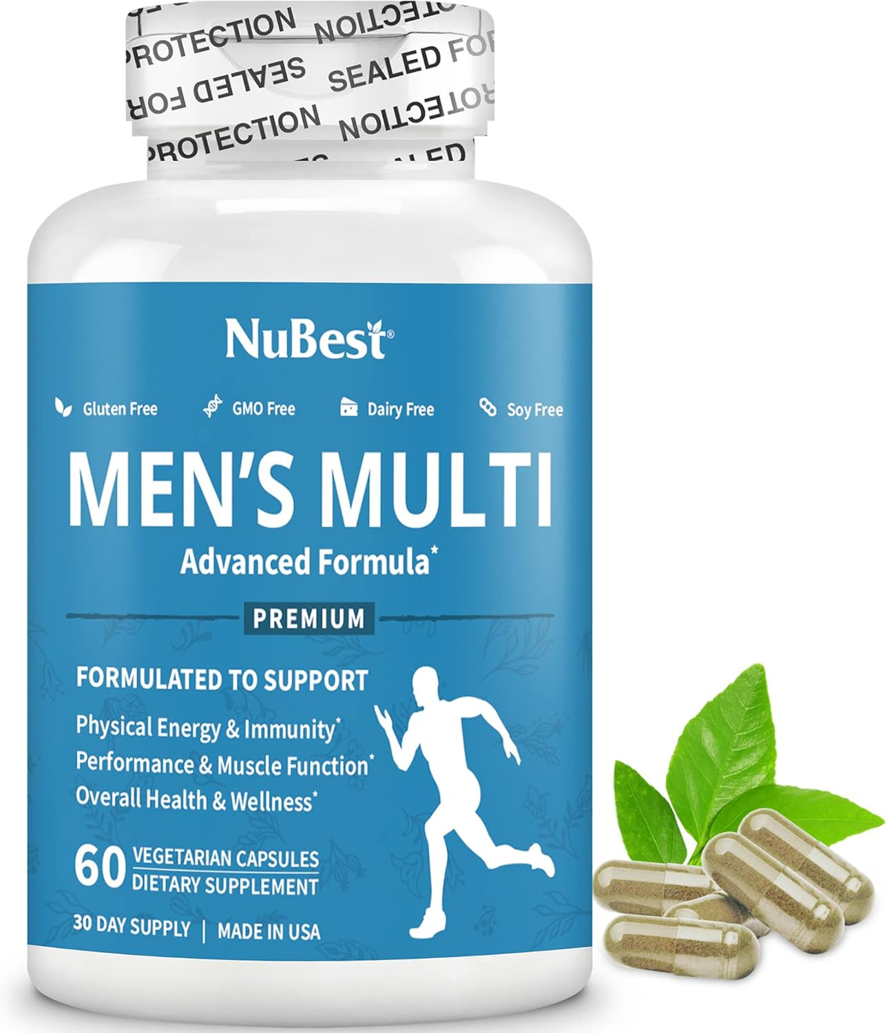 Multivitamin for Men with 38 Key Nutrients, B Complex, D3, A, C, Zinc, Magnesium