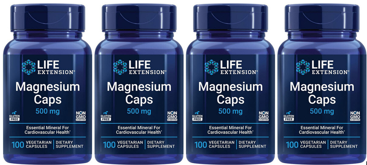 MAGNESIUM CAPS HEART BONE HEALTH 500mg 400 Capsules LIFE EXTENSION